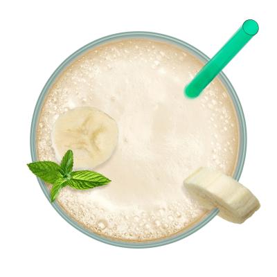 Banánový Milkshake s čokoládou a šlehačkou